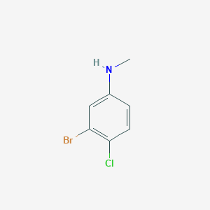 molecular formula C7H7BrClN B3100497 3-溴-4-氯-N-甲基苯胺 CAS No. 1369951-66-5