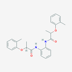 molecular formula C26H28N2O4 B310052 2-(2-methylphenoxy)-N-(2-{[2-(2-methylphenoxy)propanoyl]amino}phenyl)propanamide 