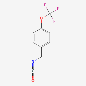 molecular formula C9H6F3NO2 B3100539 1-(Isocyanatomethyl)-4-(trifluoromethoxy)benzene CAS No. 137100-52-8