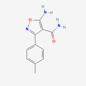 molecular formula C11H11N3O2 B3100542 5-氨基-3-(4-甲基苯基)-1,2-恶唑-4-甲酰胺 CAS No. 137145-81-4