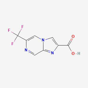 molecular formula C8H4F3N3O2 B3100552 6-(三氟甲基)咪唑并[1,2-a]哒嗪-2-羧酸 CAS No. 1372197-49-3