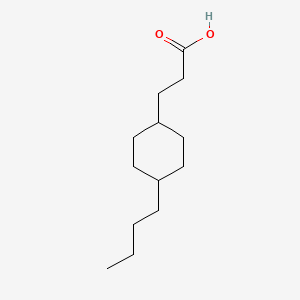 molecular formula C13H24O2 B3100567 3-(4-Butylcyclohexyl)propanoic acid CAS No. 1372542-58-9