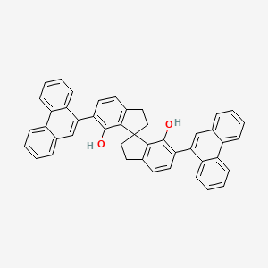 molecular formula C45H32O2 B3100584 5,5'-Di(phenanthren-9-yl)-3,3'-spirobi[1,2-dihydroindene]-4,4'-diol CAS No. 1372719-96-4