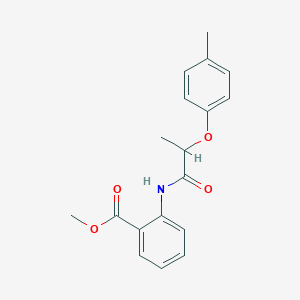 molecular formula C18H19NO4 B310059 Methyl 2-{[2-(4-methylphenoxy)propanoyl]amino}benzoate 