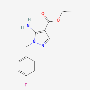 Ethyl 5-amino-1-[(4-fluorophenyl)methyl]pyrazole-4-carboxylate