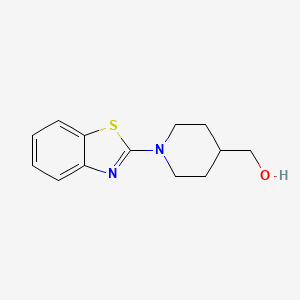 molecular formula C13H16N2OS B3100606 (1-(Benzo[d]thiazol-2-yl)piperidin-4-yl)methanol CAS No. 137309-95-6