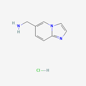 molecular formula C8H10ClN3 B3100628 Imidazo[1,2-a]pyridin-6-ylmethanamine hydrochloride CAS No. 1373223-19-8