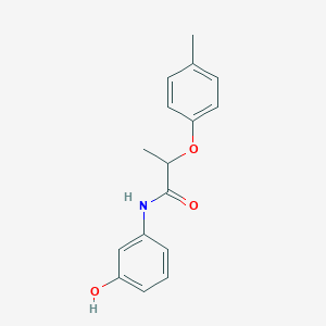 molecular formula C16H17NO3 B310063 N-(3-hydroxyphenyl)-2-(4-methylphenoxy)propanamide 