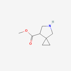 molecular formula C8H13NO2 B3100630 5-Aza-spiro[2.4]heptane-7-carboxylic acid methyl ester CAS No. 1373223-43-8