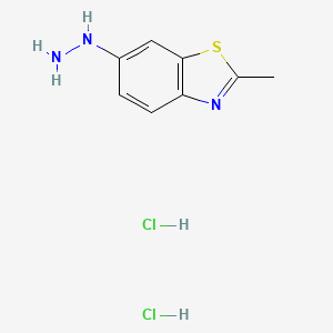 molecular formula C8H11Cl2N3S B3100644 6-Hydrazino-2-methyl-1,3-benzothiazole dihydrochloride CAS No. 1373253-23-6