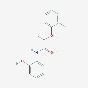 molecular formula C16H17NO3 B310065 N-(2-hydroxyphenyl)-2-(2-methylphenoxy)propanamide 