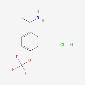 molecular formula C9H11ClF3NO B3100672 1-(4-(Trifluoromethoxy)phenyl)ethanamine hydrochloride CAS No. 1373925-08-6
