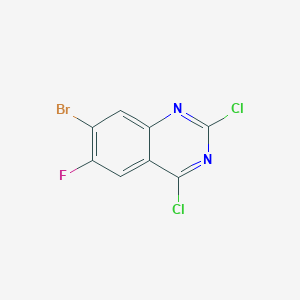 molecular formula C8H2BrCl2FN2 B3100674 7-Bromo-2,4-dichloro-6-fluoroquinazoline CAS No. 1374208-44-2