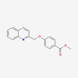 molecular formula C18H15NO3 B3100683 4-(2-喹啉甲氧基)苯甲酸甲酯 CAS No. 137426-86-9