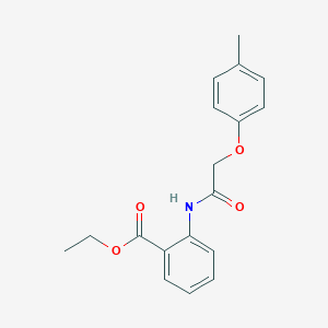 molecular formula C18H19NO4 B310069 Ethyl 2-{[(4-methylphenoxy)acetyl]amino}benzoate 