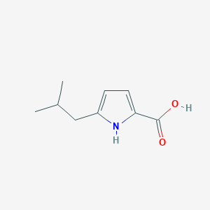 molecular formula C9H13NO2 B3100695 5-(2-methylpropyl)-1H-pyrrole-2-carboxylic acid CAS No. 1374407-85-8