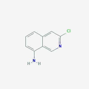 molecular formula C9H7ClN2 B3100729 3-氯异喹啉-8-胺 CAS No. 1374652-27-3