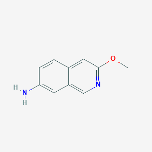 molecular formula C10H10N2O B3100733 3-甲氧基异喹啉-7-胺 CAS No. 1374652-58-0