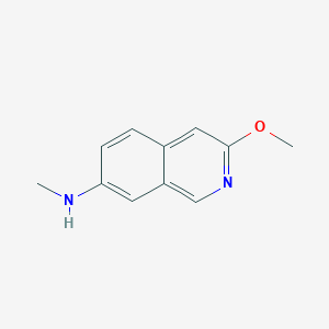 molecular formula C11H12N2O B3100742 3-Methoxy-N-methylisoquinolin-7-amine CAS No. 1374652-65-9