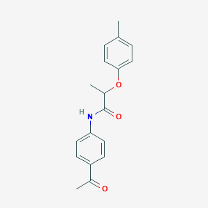 molecular formula C18H19NO3 B310082 N-(4-acetylphenyl)-2-(4-methylphenoxy)propanamide 
