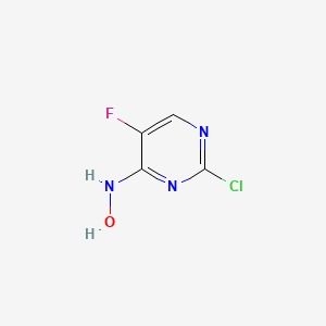 molecular formula C4H3ClFN3O B3100838 N-(2-chloro-5-fluoropyrimidin-4-yl)hydroxylamine CAS No. 1378583-02-8