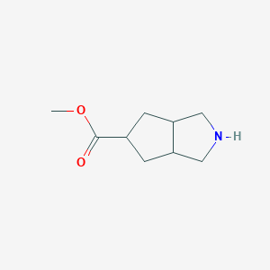 molecular formula C9H15NO2 B3100860 Methyl octahydrocyclopenta[c]pyrrole-5-carboxylate CAS No. 1378811-95-0