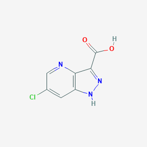 molecular formula C7H4ClN3O2 B3100868 6-Chloro-1H-pyrazolo[4,3-b]pyridine-3-carboxylic acid CAS No. 1378815-29-2