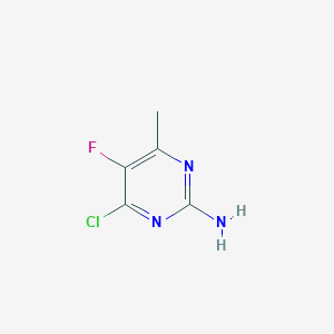 molecular formula C5H5ClFN3 B3100891 4-Chloro-5-fluoro-6-methylpyrimidin-2-amine CAS No. 1379250-74-4