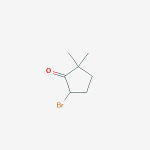 molecular formula C7H11BrO B3100897 5-Bromo-2,2-dimethylcyclopentanone CAS No. 1379265-83-4