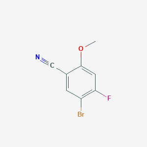 molecular formula C8H5BrFNO B3100909 5-Bromo-4-fluoro-2-methoxybenzonitrile CAS No. 1379366-31-0