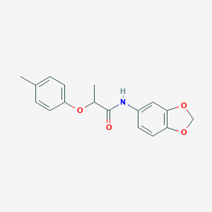 molecular formula C17H17NO4 B310092 N-(1,3-benzodioxol-5-yl)-2-(4-methylphenoxy)propanamide 