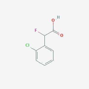 molecular formula C8H6ClFO2 B3100921 2-(2-Chlorophenyl)-2-fluoroacetic acid CAS No. 1379664-88-6