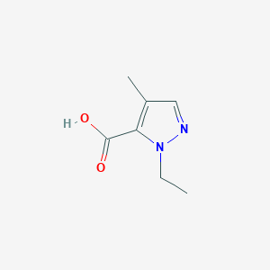 molecular formula C7H10N2O2 B3100926 1-乙基-4-甲基-1H-吡唑-5-羧酸 CAS No. 1379811-59-2