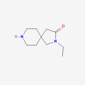 molecular formula C10H18N2O B3100953 2-乙基-2,8-二氮杂螺[4.5]癸-3-酮 CAS No. 1380386-77-5