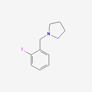 molecular formula C11H14IN B3100967 1-(2-Iodobenzyl)pyrrolidine CAS No. 138154-61-7