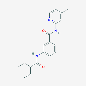 molecular formula C19H23N3O2 B310098 3-[(2-ethylbutanoyl)amino]-N-(4-methyl-2-pyridinyl)benzamide 
