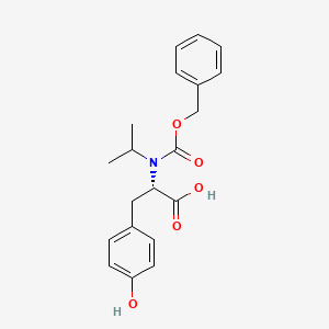 molecular formula C20H23NO5 B3100993 (S)-2-(((benzyloxy)carbonyl)(isopropyl)amino)-3-(4-hydroxyphenyl)propanoic acid CAS No. 138199-77-6