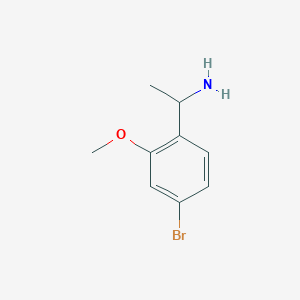 molecular formula C9H12BrNO B3101004 1-(4-Bromo-2-methoxyphenyl)ethan-1-amine CAS No. 138228-13-4