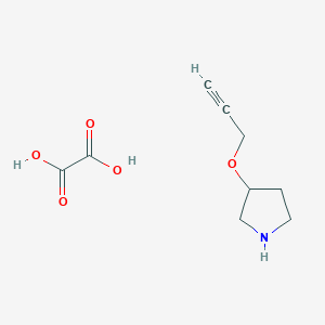 molecular formula C9H13NO5 B3101028 3-(Prop-2-ynyloxy)pyrrolidine oxalate CAS No. 1383133-88-7