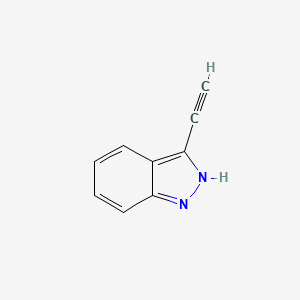 molecular formula C9H6N2 B3101063 3-ethynyl-1H-indazole CAS No. 1383705-71-2