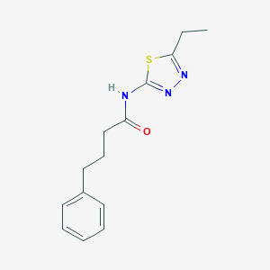 molecular formula C14H17N3OS B310109 N-(5-ethyl-1,3,4-thiadiazol-2-yl)-4-phenylbutanamide 