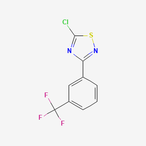 molecular formula C9H4ClF3N2S B3101095 5-Chloro-3-[3-(trifluoromethyl)phenyl]-1,2,4-thiadiazole CAS No. 138426-29-6