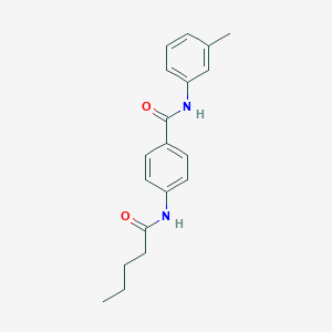 molecular formula C19H22N2O2 B310110 N-(3-methylphenyl)-4-(pentanoylamino)benzamide 