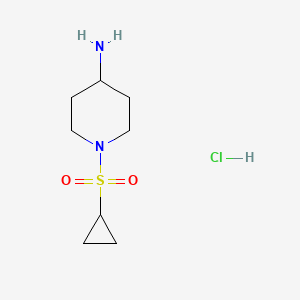 molecular formula C8H17ClN2O2S B3101107 1-(环丙基磺酰基)哌啶-4-胺盐酸盐 CAS No. 1384428-03-8