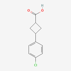 molecular formula C11H11ClO2 B3101116 3-(4-Chlorophenyl)cyclobutane-1-carboxylic acid CAS No. 1384429-60-0