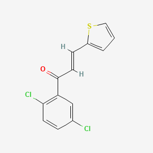 molecular formula C13H8Cl2OS B3101121 (2E)-1-(2,5-Dichlorophenyl)-3-(thiophen-2-yl)prop-2-en-1-one CAS No. 1384449-80-2