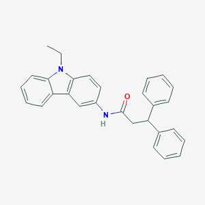 molecular formula C29H26N2O B310114 N-(9-ethyl-9H-carbazol-3-yl)-3,3-diphenylpropanamide 