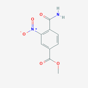 molecular formula C9H8N2O5 B3101153 MEthyl 4-carbamoyl-3-nitrobenzoate CAS No. 138569-08-1