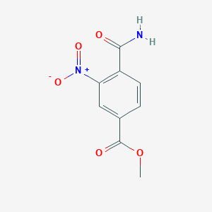 molecular formula C9H8N2O5 B3101153 4-氨基羰基-3-硝基苯甲酸甲酯 CAS No. 138569-08-1