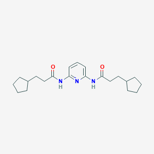 molecular formula C21H31N3O2 B310119 3-cyclopentyl-N-{6-[(3-cyclopentylpropanoyl)amino]-2-pyridinyl}propanamide 